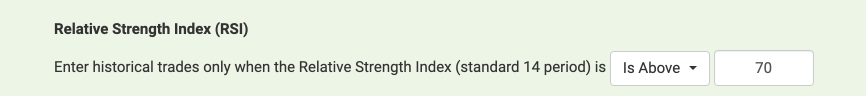 Relative Strength Index Screenshot